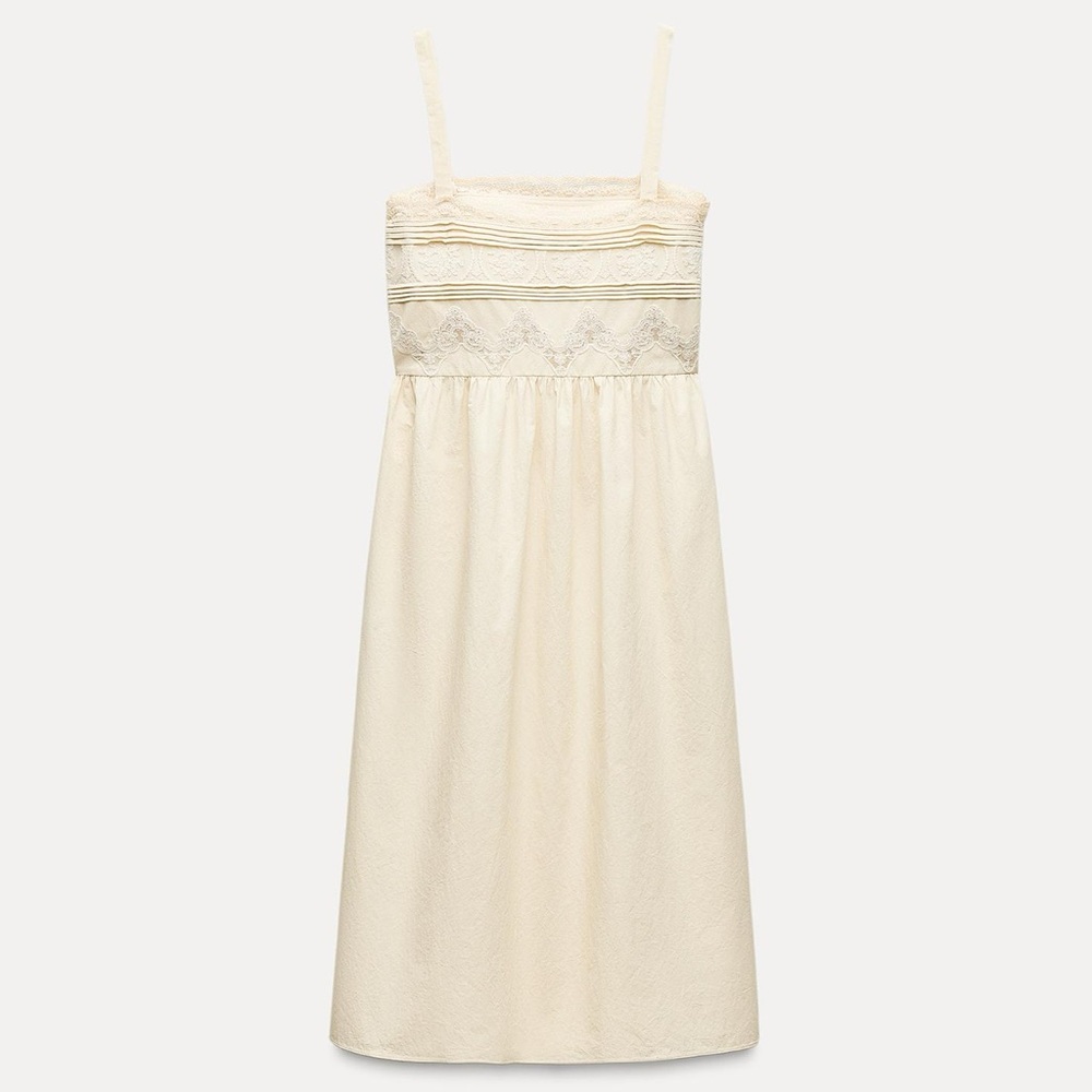💫 Zara ZW Collection 100% Cotton Dres - NEW 💫 - Picture 3 of 16